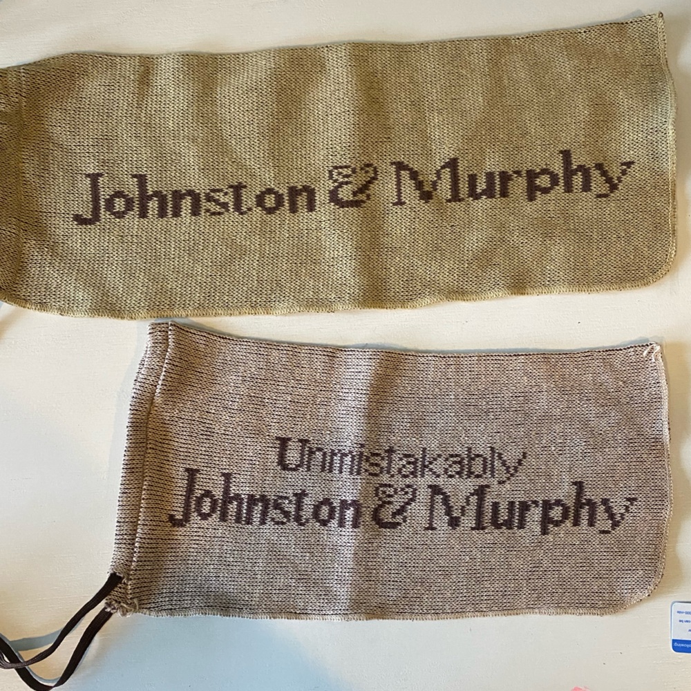 NWOT Unisex Johnston & Murphy Travel Shoe Covers Set (2) Beige/Brown Size: OS